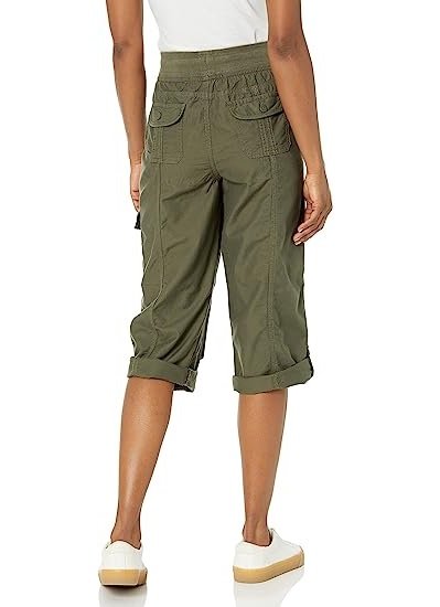 Women's Green Cargo Pants with Pockets