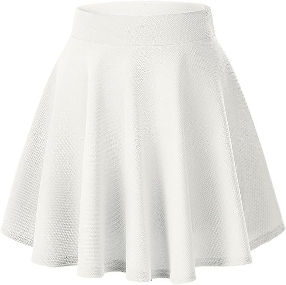 Women's Basic Versatile Stretchy Flared Casual Mini Skater Skirt